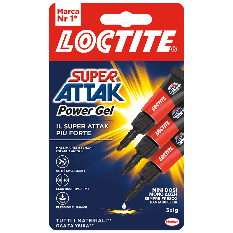 Loctite Super Attak Κόλλα Στιγμής Power Flex 3τεμ