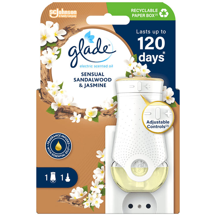 Glade Scented Oil Sandalwood & Jasmine Αποσμητικό Χώρου Ηλεκτρικό Σετ