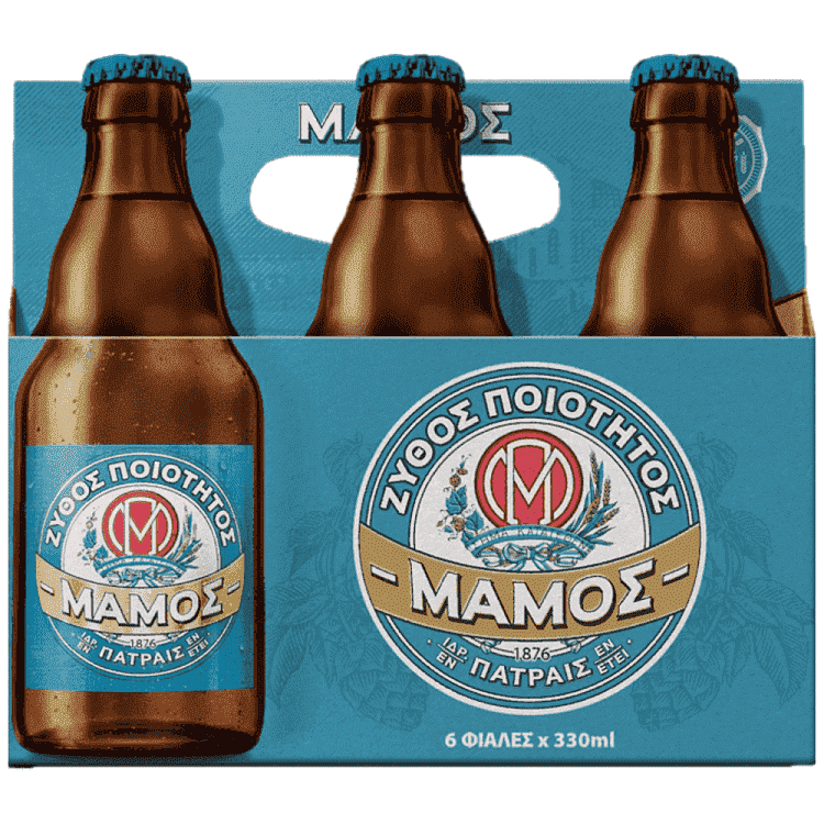 Μάμος Retro Μπίρα Φιάλη 330ml 6τεμ