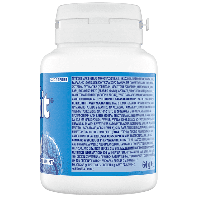 Orbit Τσίχλες Bottle Peppermint 64gr