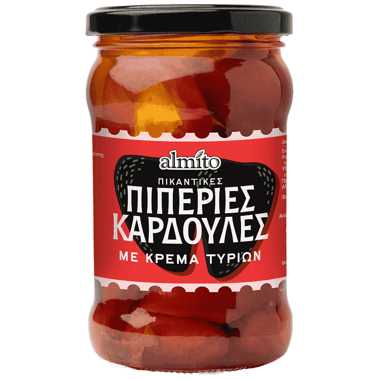 Almito Πιπεριές Πικάντικες Καρδούλες Κόκκινες Με Κρέμα Τυριών 270gr