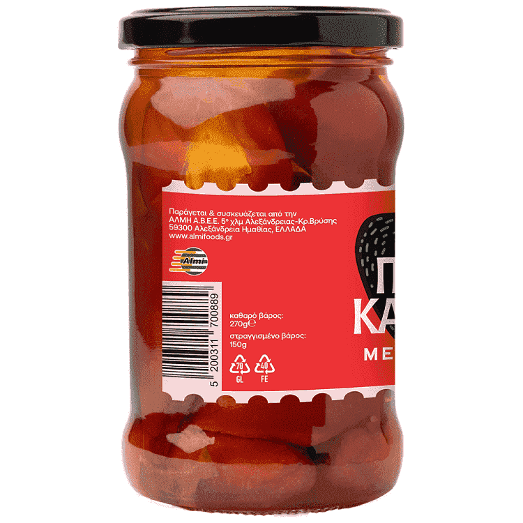 Almito Πιπεριές Πικάντικες Καρδούλες Κόκκινες Με Κρέμα Τυριών 270gr