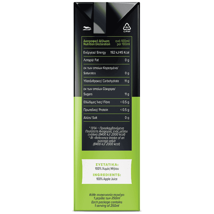 Viva Fresh Φυσικός Χύμος Μήλο 250ml 5+1 Δώρο