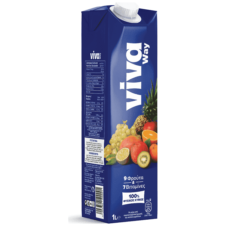 Viva Fresh Φυσικός Χύμος 9 Φρούτα 1lt
