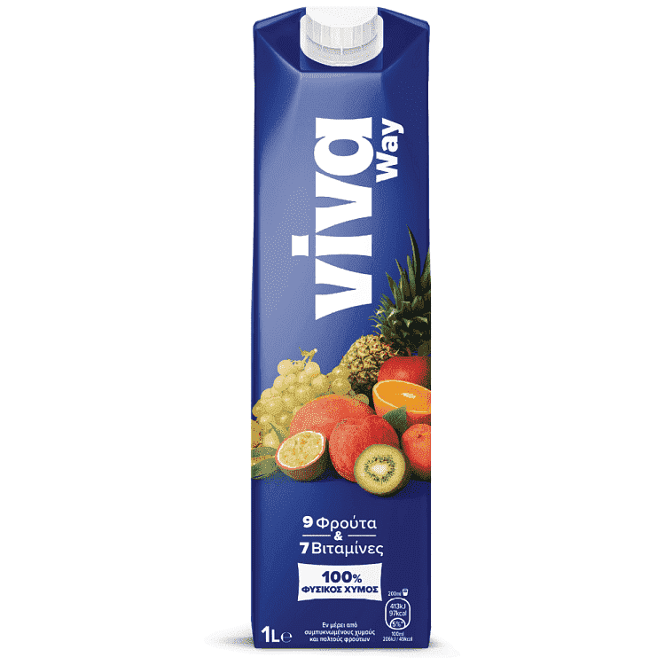 Viva Fresh Φυσικός Χύμος 9 Φρούτα 1lt
