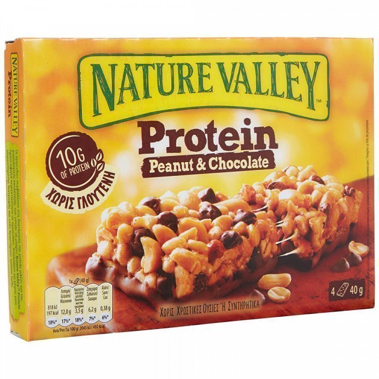 Nature Valley Bars Πρωτεΐνης Χωρίς Γλουτένη Με Σοκολάτα 160gr