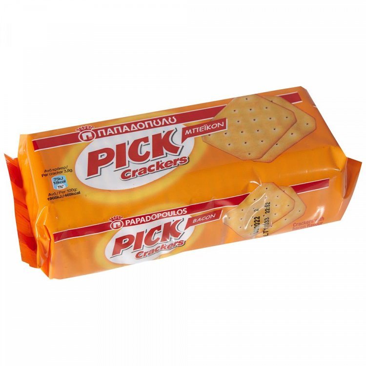 Παπαδοπούλου Pick Crackers Bacon 100gr