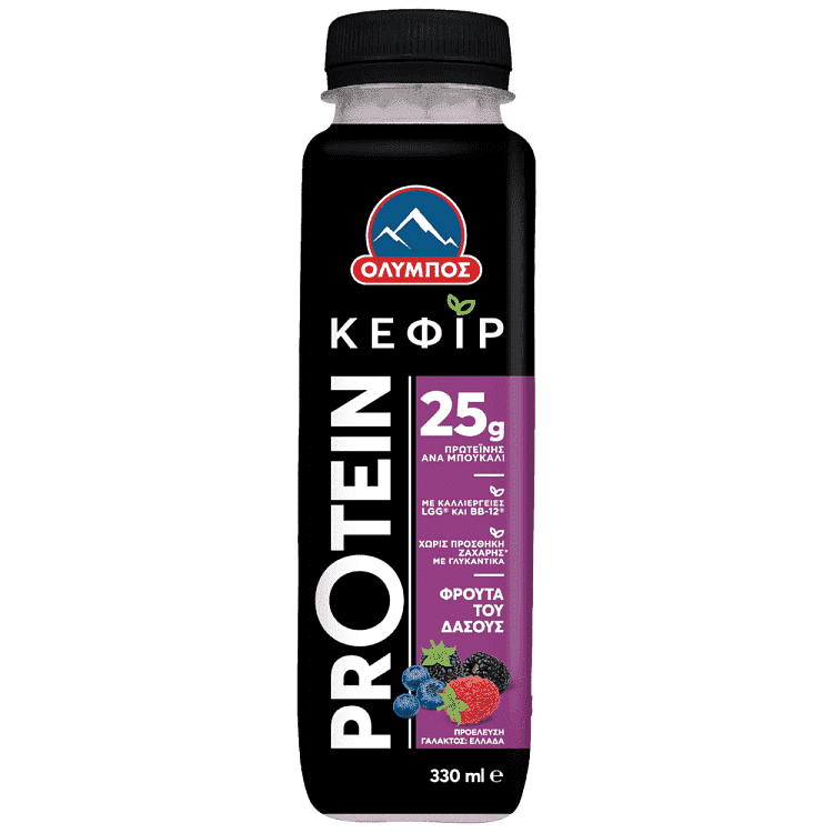 Όλυμπος Κεφίρ Pet Protein Φρούτα Δάσους 330ml