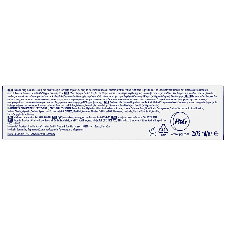 Oral B Comp Duo Pack 2x75ml