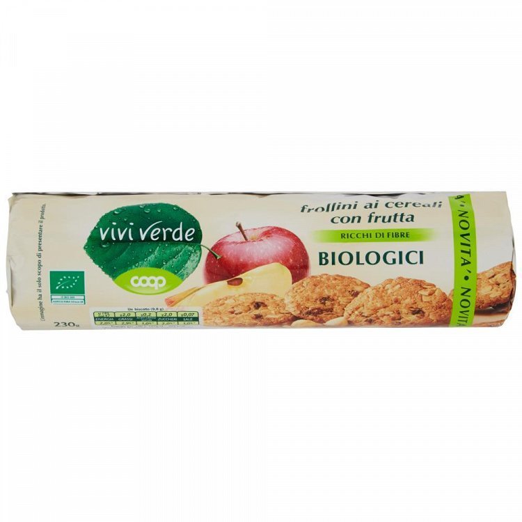 Vivi Verde Μπισκότα Φρούτα & Ίνες Bio 230gr