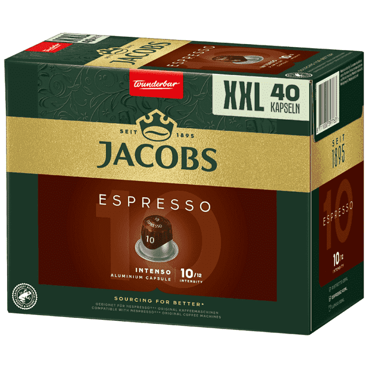 Jacobs Κάψουλες Espresso Intenso Συμβατές Με Μηχανές Nespresso* 40τεμ