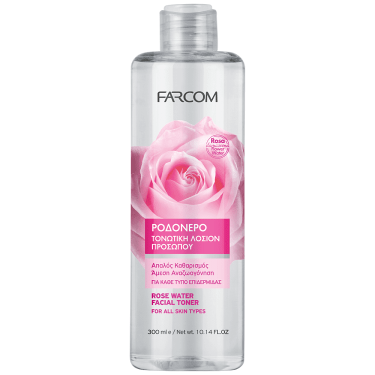 Farcom Ροδόνερο Τονωτική Λοσιόν Προσώπου 300ml