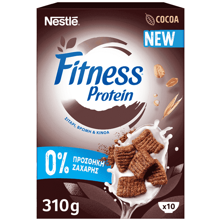 Nestle Fitness Protein Δημητριακά Κακάο Χωρίς Ζάχαρη 310gr