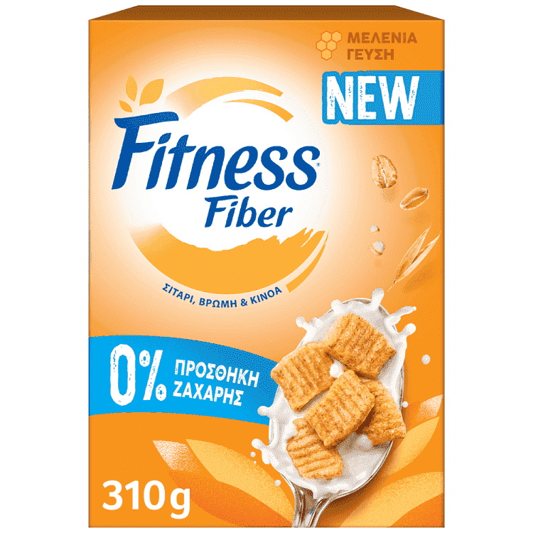 Nestle Fitness Fiber Δημητριακά Με Μελένια Γεύση Χωρίς Ζάχαρη 310gr