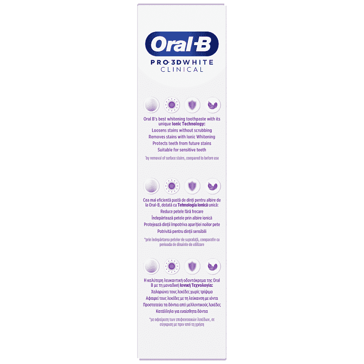 Oral B 3D Clinikal Intense White Οδοντόκρεμα 75ml