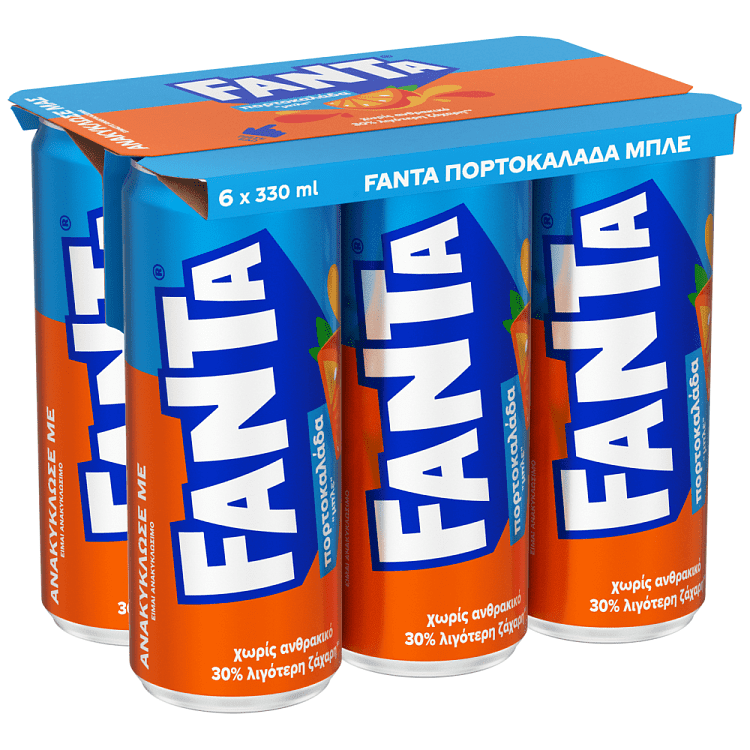 Fanta Πορτοκαλάδα Μπλε 6x330ml