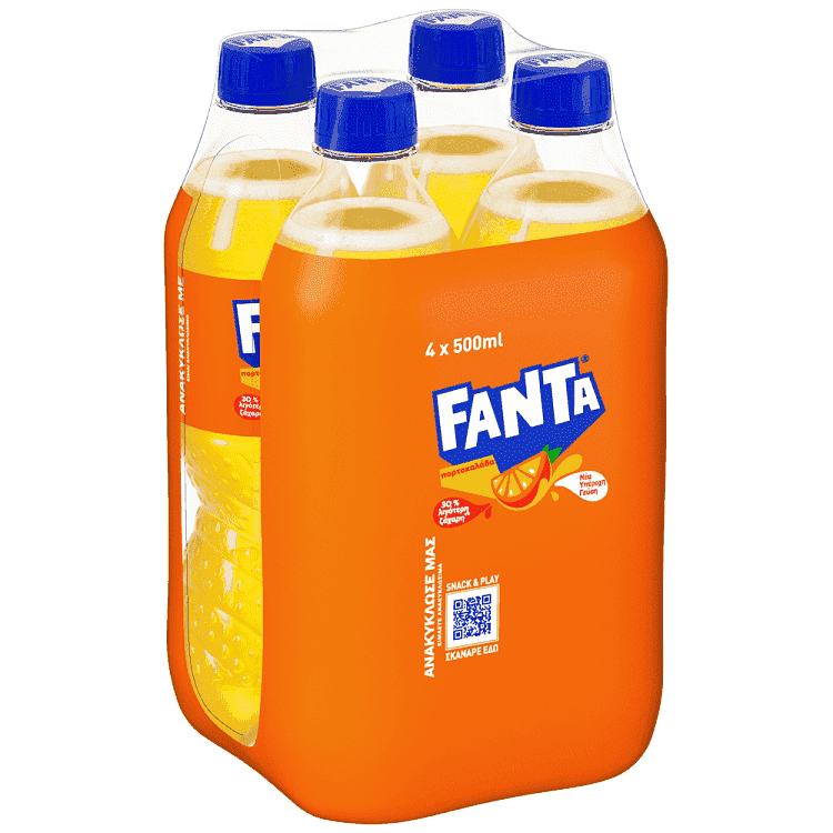 Fanta Πορτοκαλάδα 4x500ml