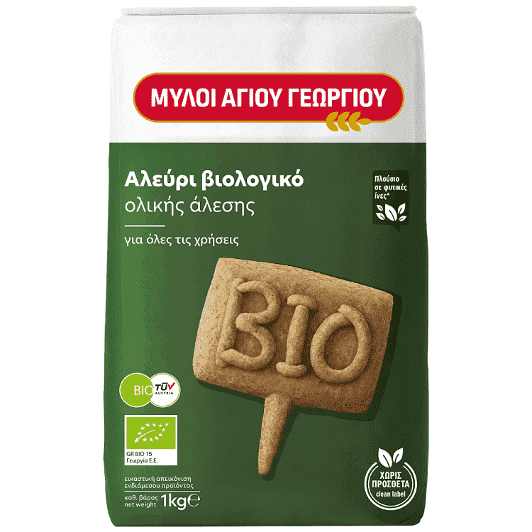 Μύλοι Αγ. Γεωργίου Αλεύρι Ολικής Βιολογικό 1kg