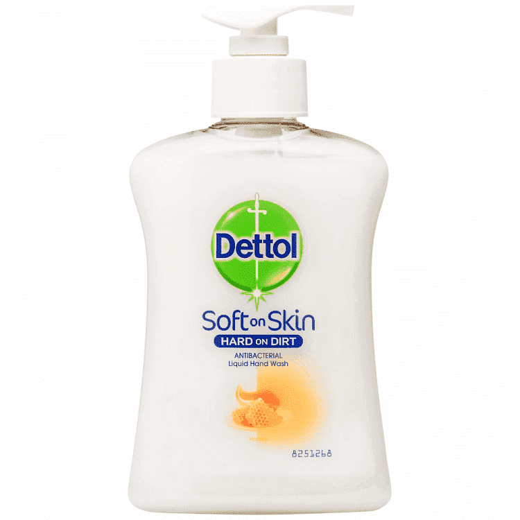 Dettol Αντιβακτηριδιακό Υγρό Κρεμοσάπουνο Με Αντλία Soft On Skin Mέλι 250ml
