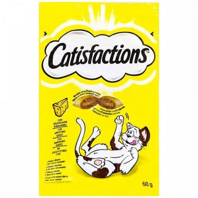 Catisfactions Ξηρά Τροφή Γάτας Τυρί 60gr