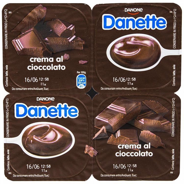 Danette Κρέμα Σοκολάτα 4x125gr