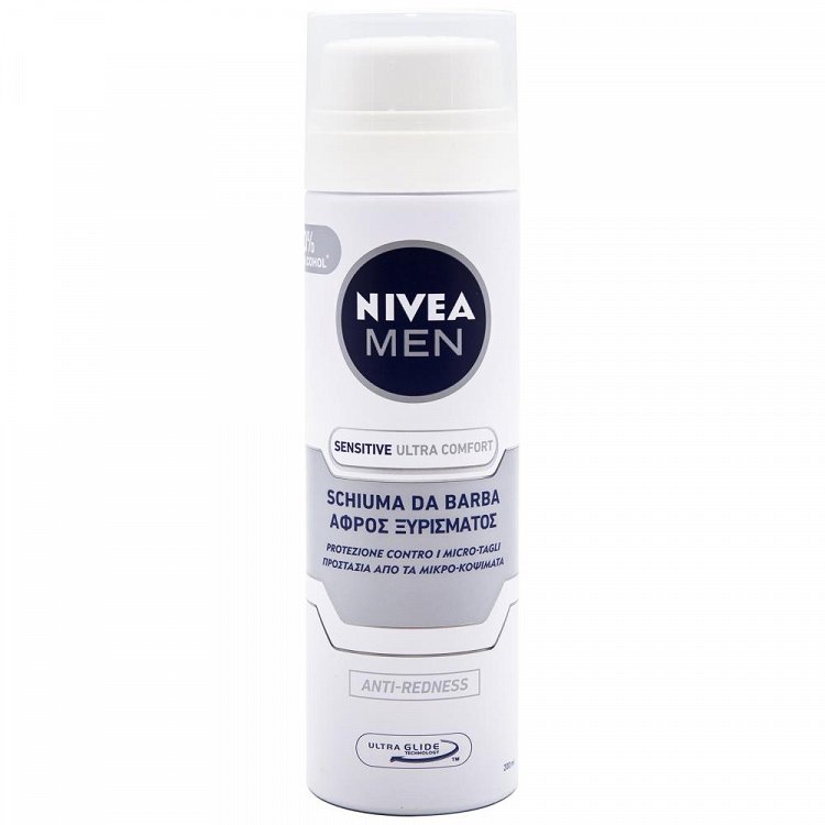 Nivea Men Sensitive Ultra Comfort Αφρός Ξυρίσματος 200ml