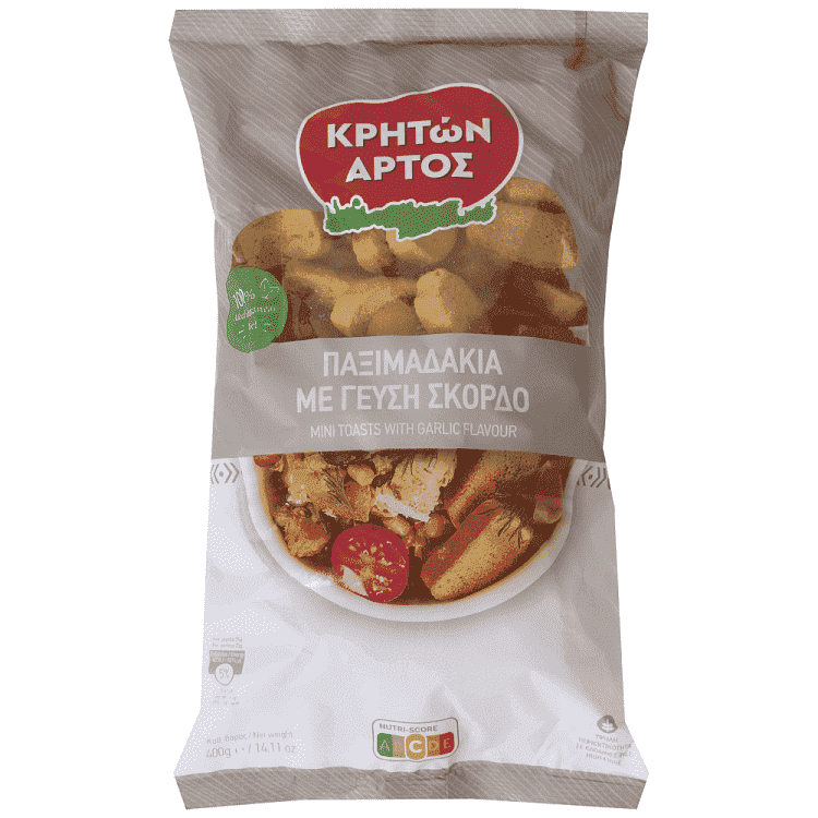 Κρήτων Άρτος Παξιμάδι Γεύση Σκόρδο 400gr