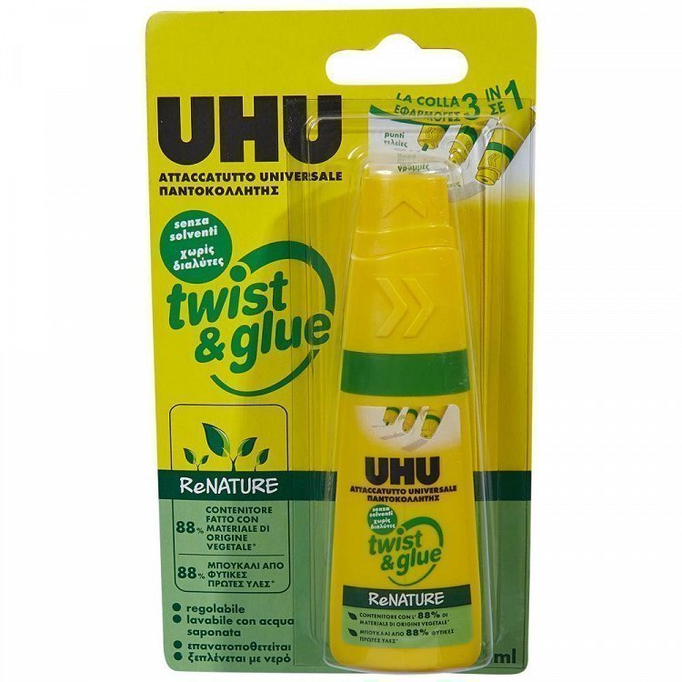 UHU Κόλλα Twist & Glue Οικολογική Blister 35ml