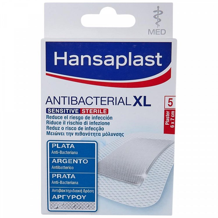 Hansaplast Sensitive Επιθέματα Αντιβακτηριδιακά XL 5τεμ