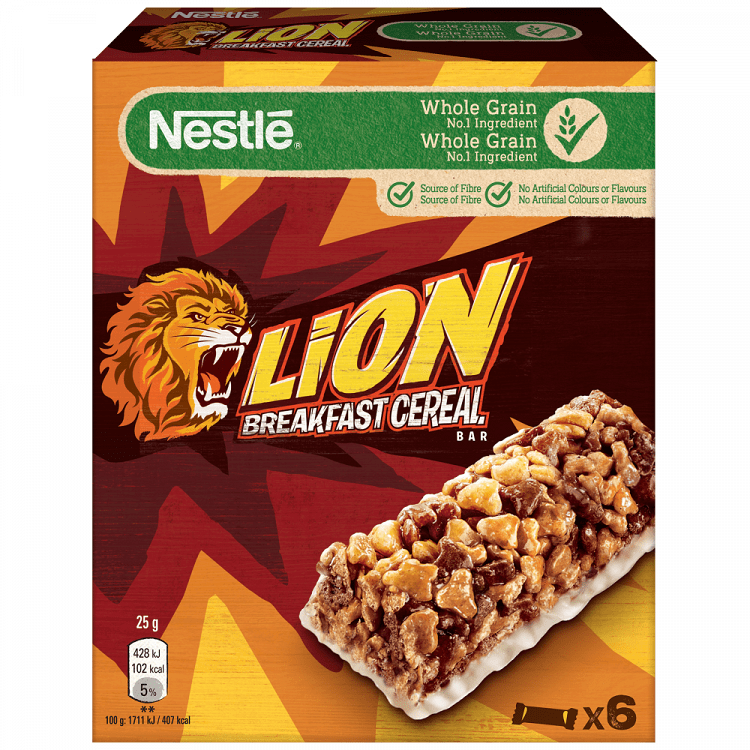 Nestle Lion Μπάρες Δημητριακών 6x25gr
