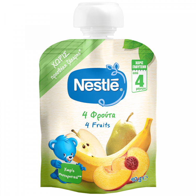 Nestle NaturNes Φρουτοπουρές 4 Φρούτα 90gr