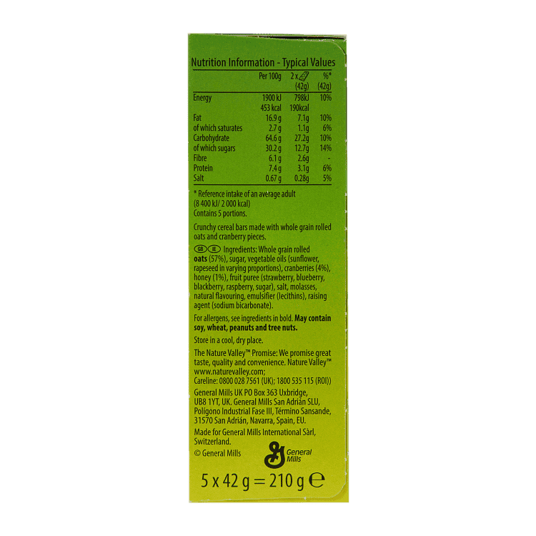 Nature Valley Bars Oats & Berries 5τεμ