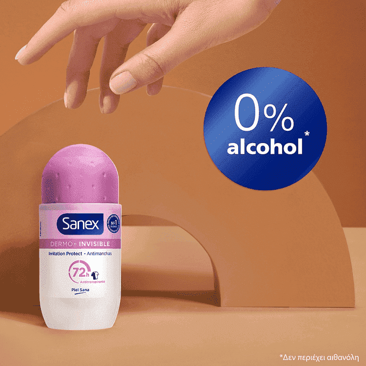 Sanex Αποσμητικό Dermo Invisible Roll On 50ml