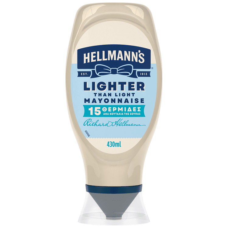 Hellmann's Μαγιονέζα Extra Light Top Down 430ml