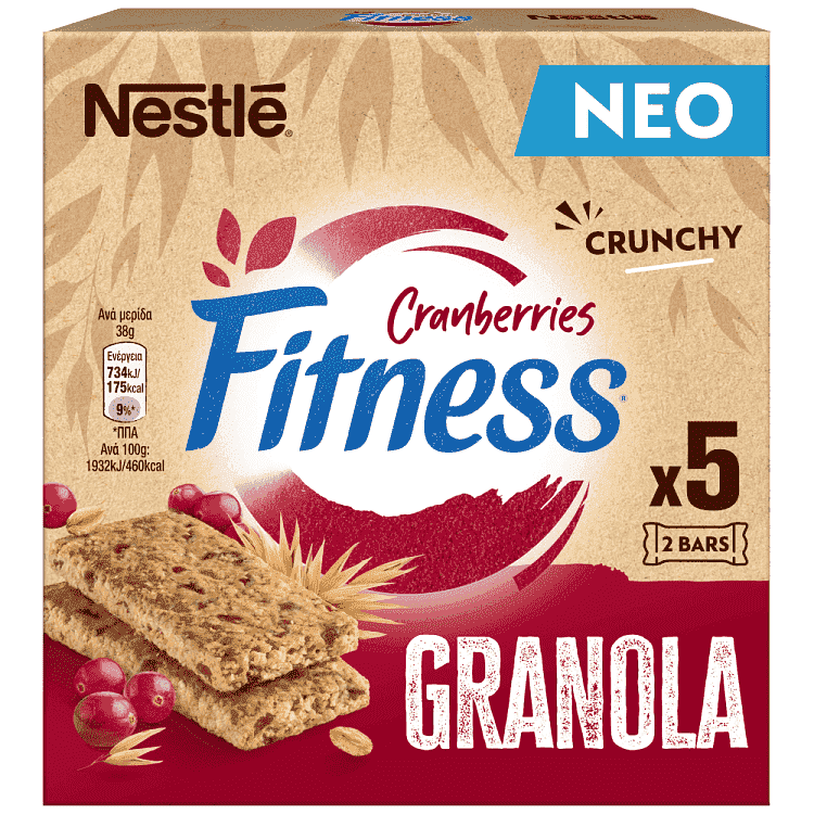 Fitness Granola Bar Cranberry 5x38gr