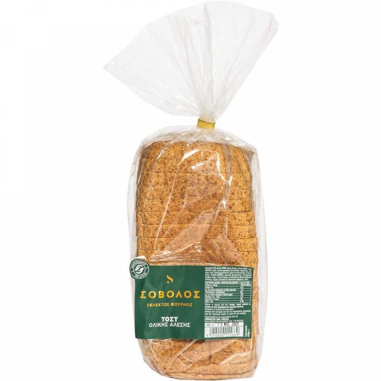 Σόβολος Ψωμί Τόστ Ολικής Άλεσης 480gr