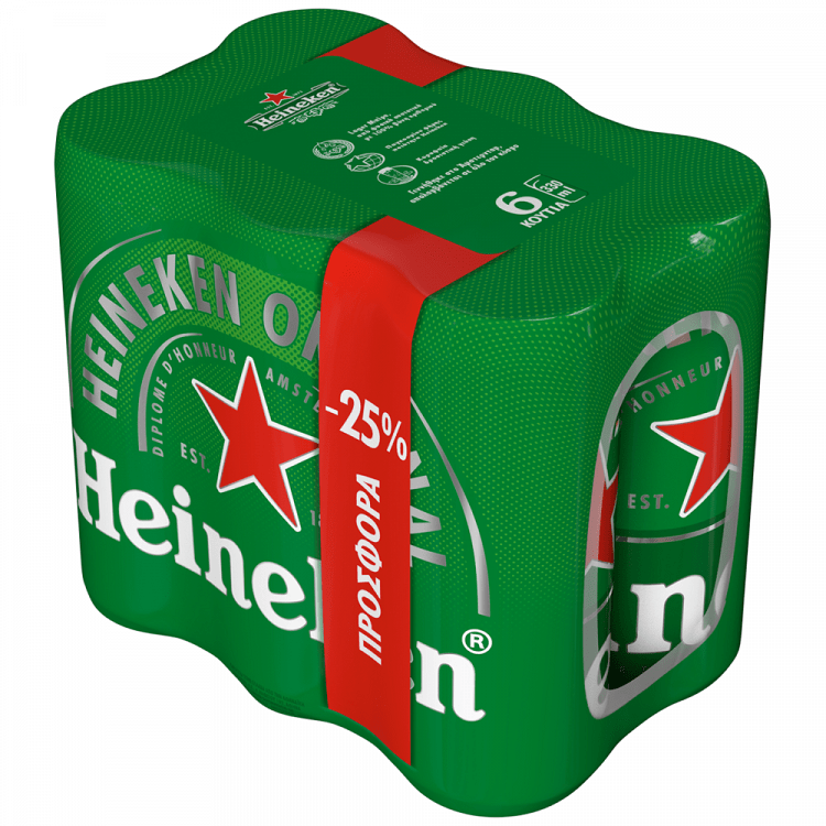 Heineken Μπύρα Κουτί (6x330ml) -25%