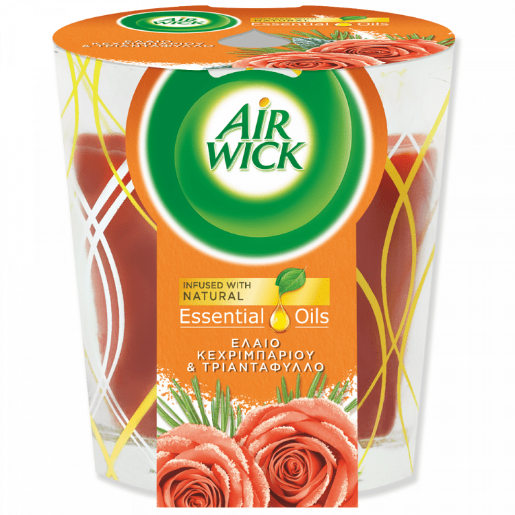 Airwick Κερί Ελαίου Κεχριμπαριού & Τριαντάφυλλου