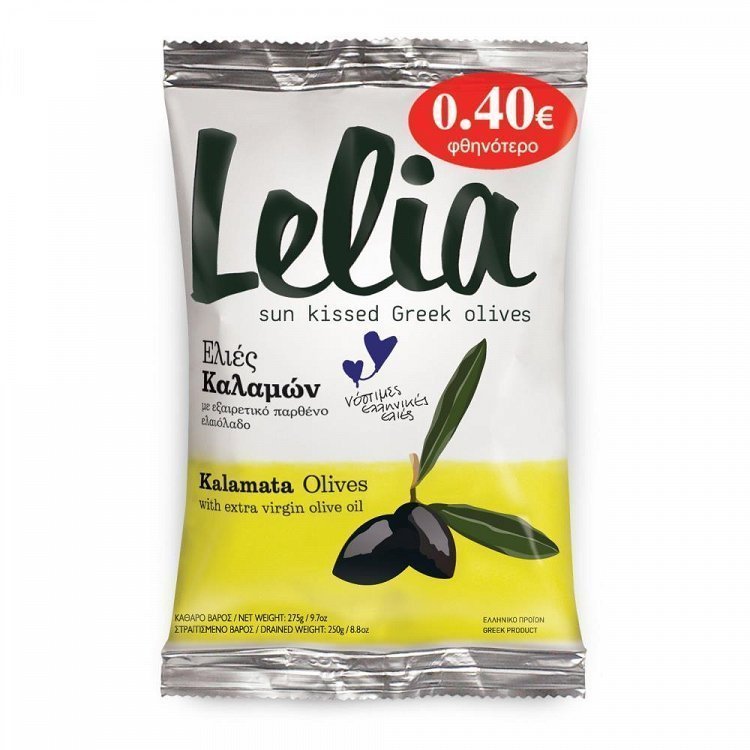 Λέλια Ελιές Καλαμών Σε Φάκελο 275gr -0,40€