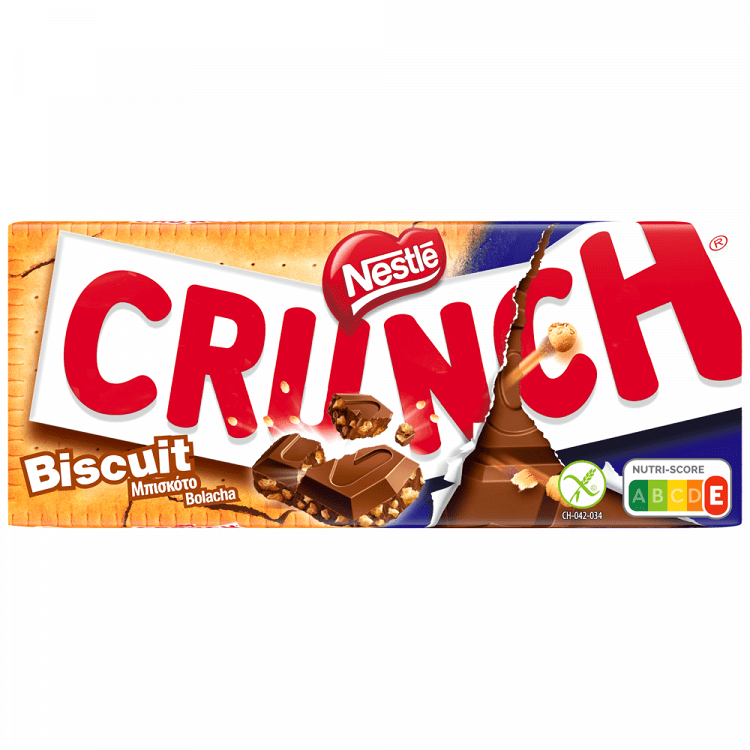 Crunch Σοκολάτα με Μπισκότο Χωρίς Γλουτένη 100gr