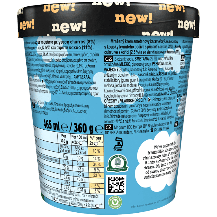 Ben & Jerry's Churrifically Churros Y 360gr 465ml