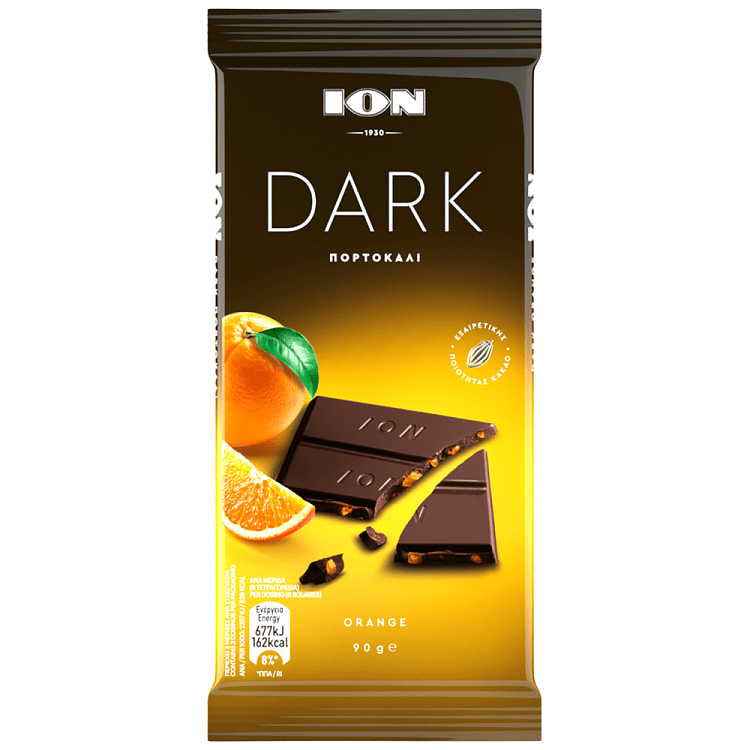 ΙΟΝ Dark Σοκολάτα Πορτοκάλι 90gr