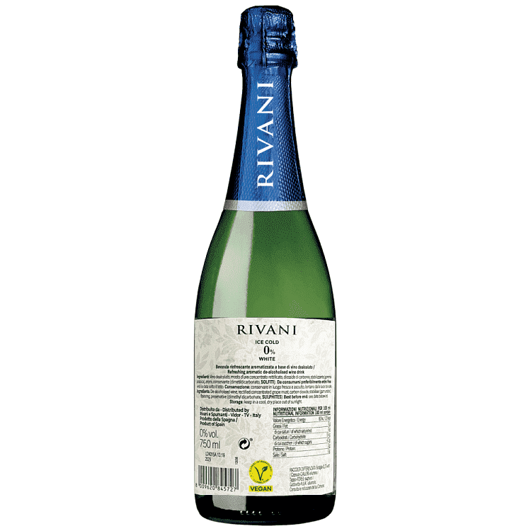 Rivani Λευκός Αφρώδης Οίνος 0% Αλκόολ 750ml