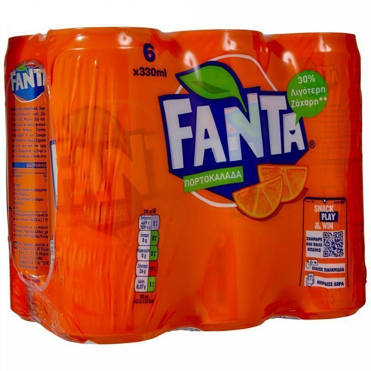 Fanta Πορτοκαλάδα 6x330ml