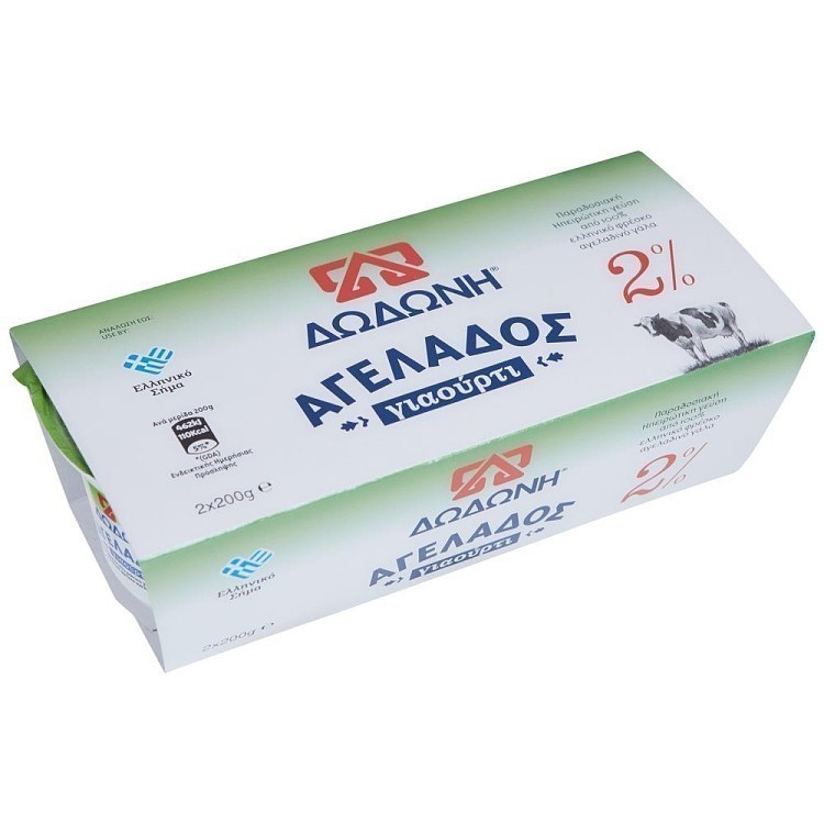 Δωδώνη Γιαούρτι Αγελάδος 2% Λιπαρά 2x200gr
