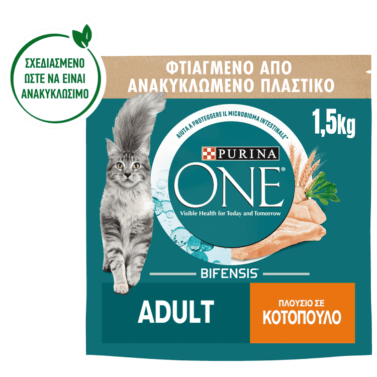 Purina One Adult Ξηρή Τροφή Γάτας Κοτόπουλο & Δημητριακά Ολικής Άλεσης 1,5gr