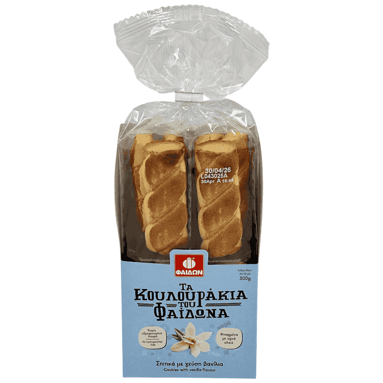 Φαίδων Κουλουράκια Με Γεύση Βανίλια 300gr
