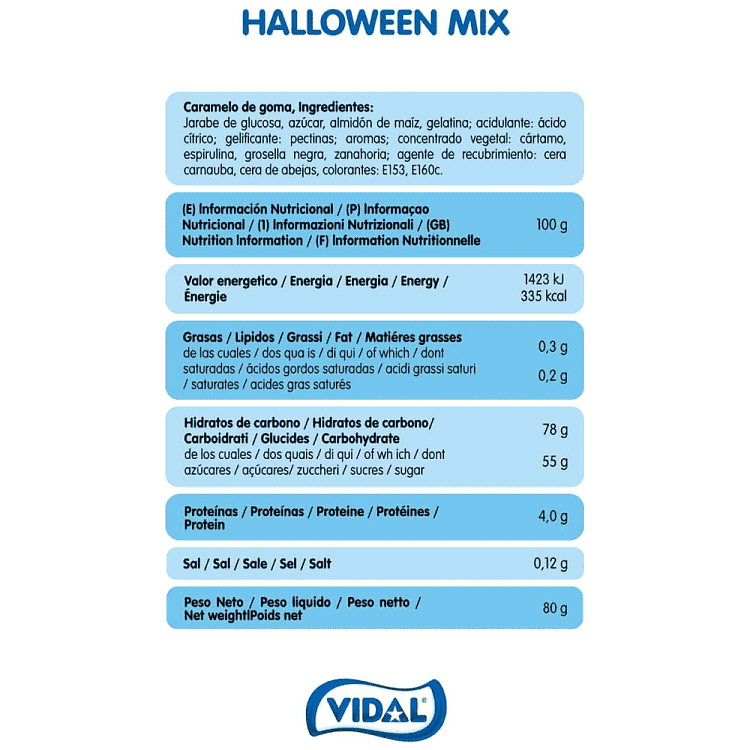 Vidal Halloween Κουτί Καραμέλες 80gr