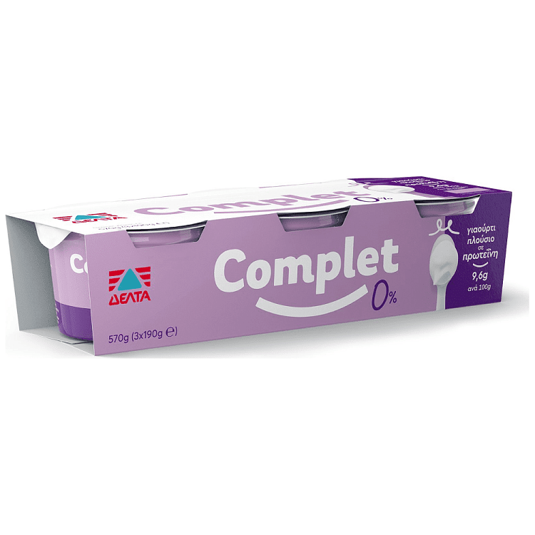Complet Γιαούρτι 0% Λιπαρά 190gr (3τεμ)