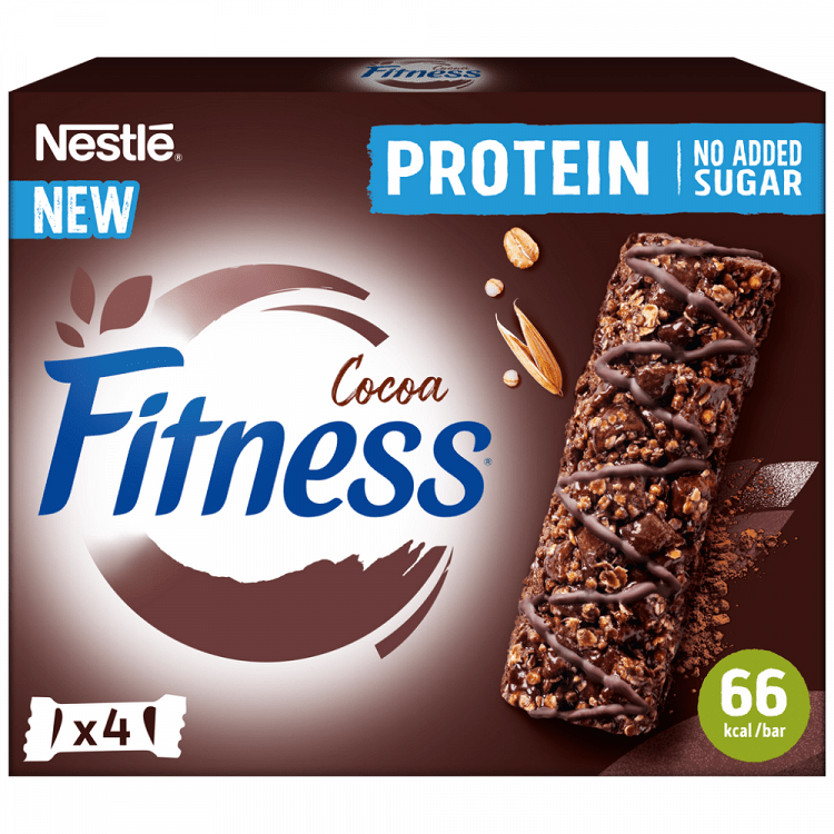 Nestle Fitness Μπάρες Cocoa Protein 4τεμ 20gr